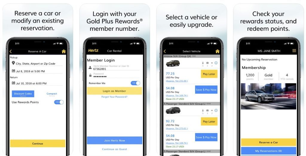 Hertz - Car Rental App