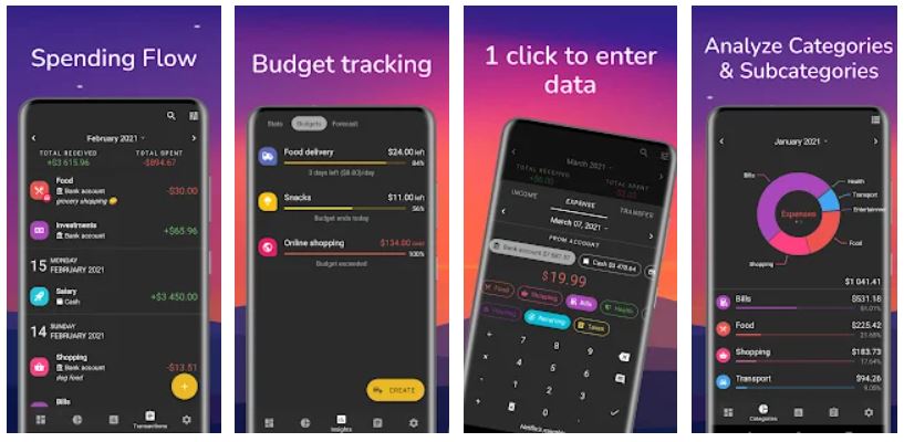 Personal expense store tracker app