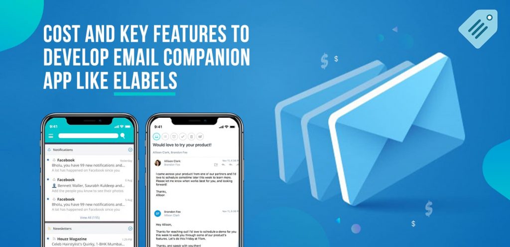 Cost and key features to develop app like elabels